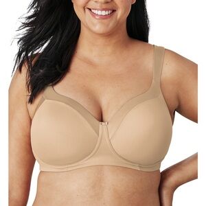 Playtex Secrets 4842, Balconette Full-Figure Wireless Bra, Lot of 2, Taupe, 40DD